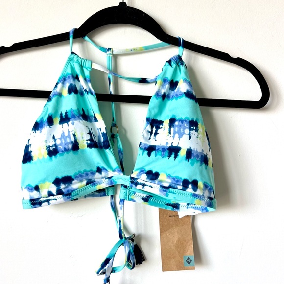 NWT SPERRY Tie Dye Keyhole Halter Strappy Back Bikini Top—SZ. Small - Picture 11 of 13